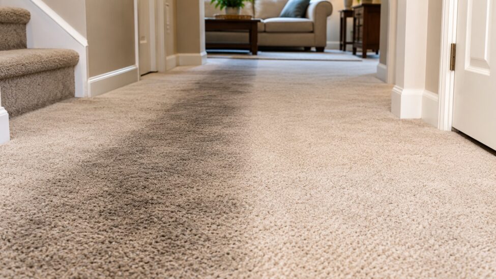 before and after for dark rug runs